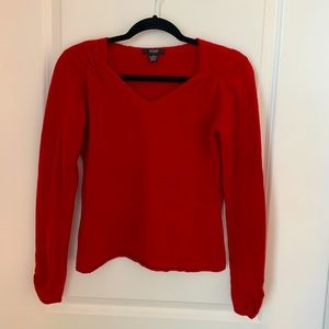 Red cashmere sweater